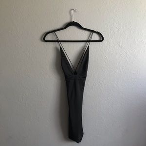 WINDSOR SATIN WRAPPED DRESS W SLITS. NWT